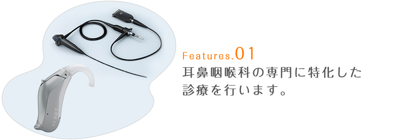 耳鼻咽喉科の専門に特化した診療を行います。